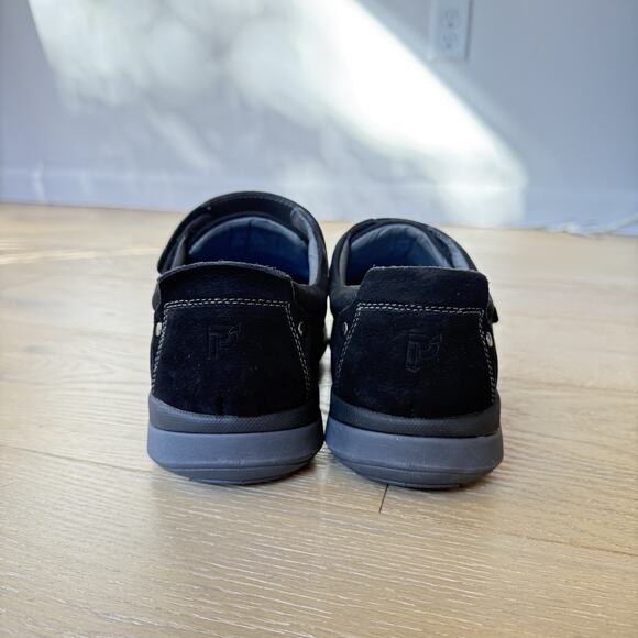Propet Mens Porter Loafers Size 10 W (E) Black New With Box Hook And Loop Strap - Picture 3 of 7